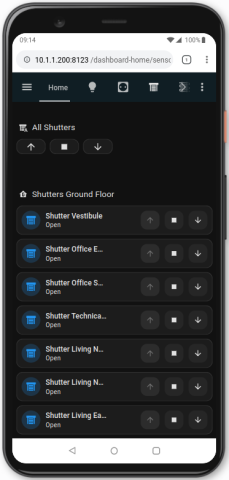 Home Assistant Žaluzie